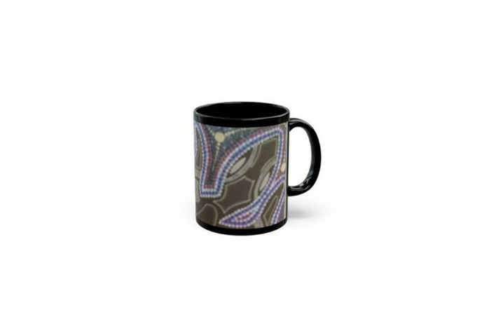 Abstract Design Black Mug | Stylish Ceramic Coffee Cup with nice design - Image 4