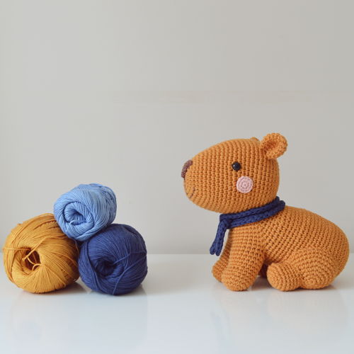 Capybara Joca Haakpatroon (Amigurumi tutorial PDF-bestand) - schattig capybara pluchen beest, amigurumi cavia patroon, haakpatroon knaagdier