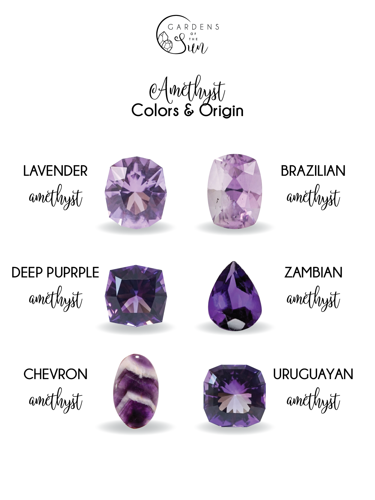 Amethyst colors for Aquarius birthstones