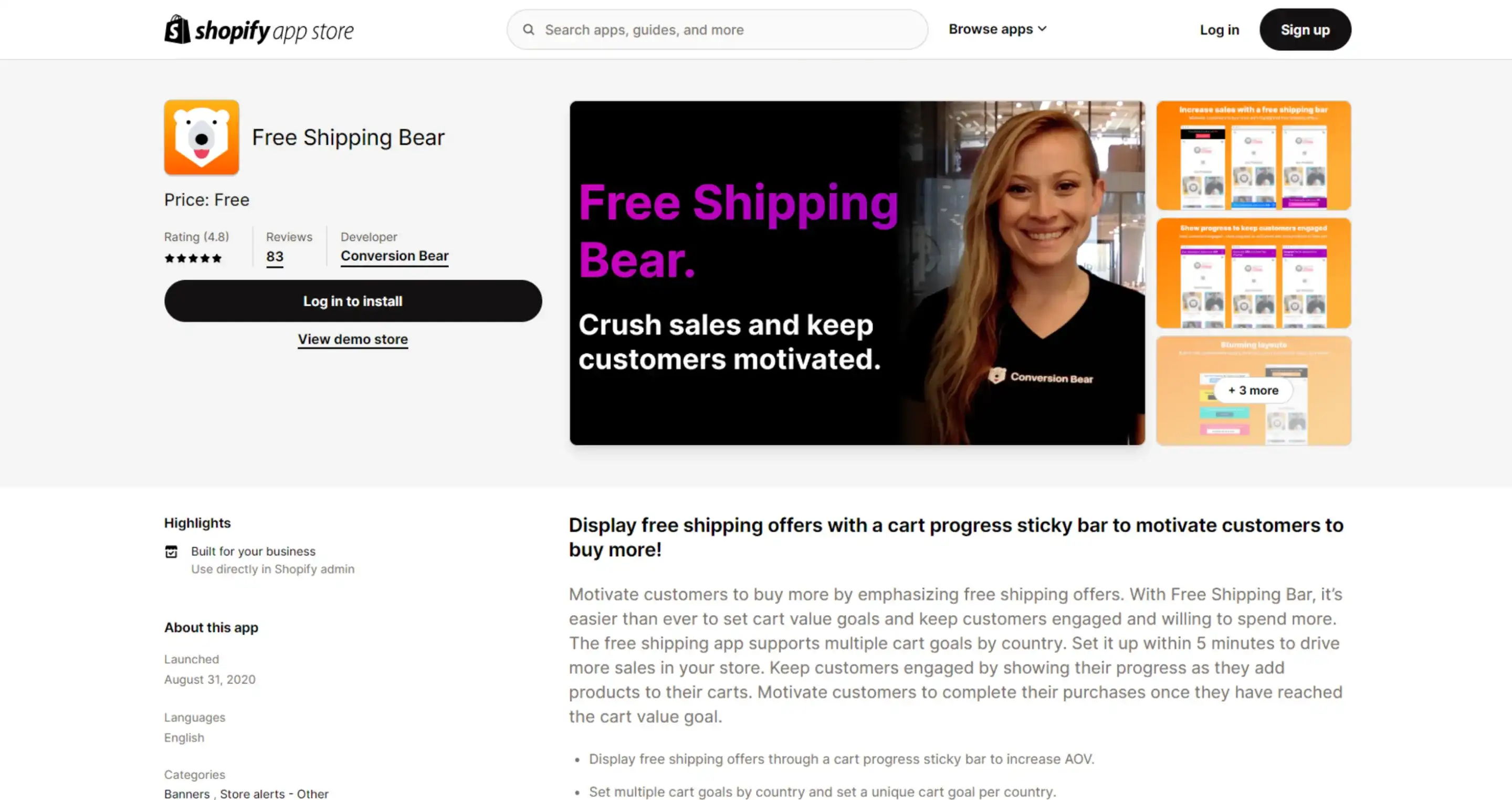 free shipping bear