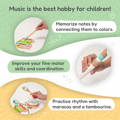 Infographic showcasing benefits of the Montessori Music Set.