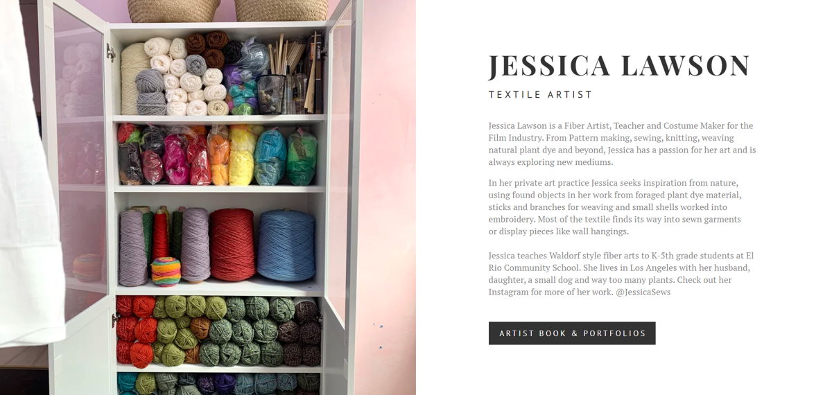 Screenshot of Jessica Lawson, from the teacher portfolios collection.