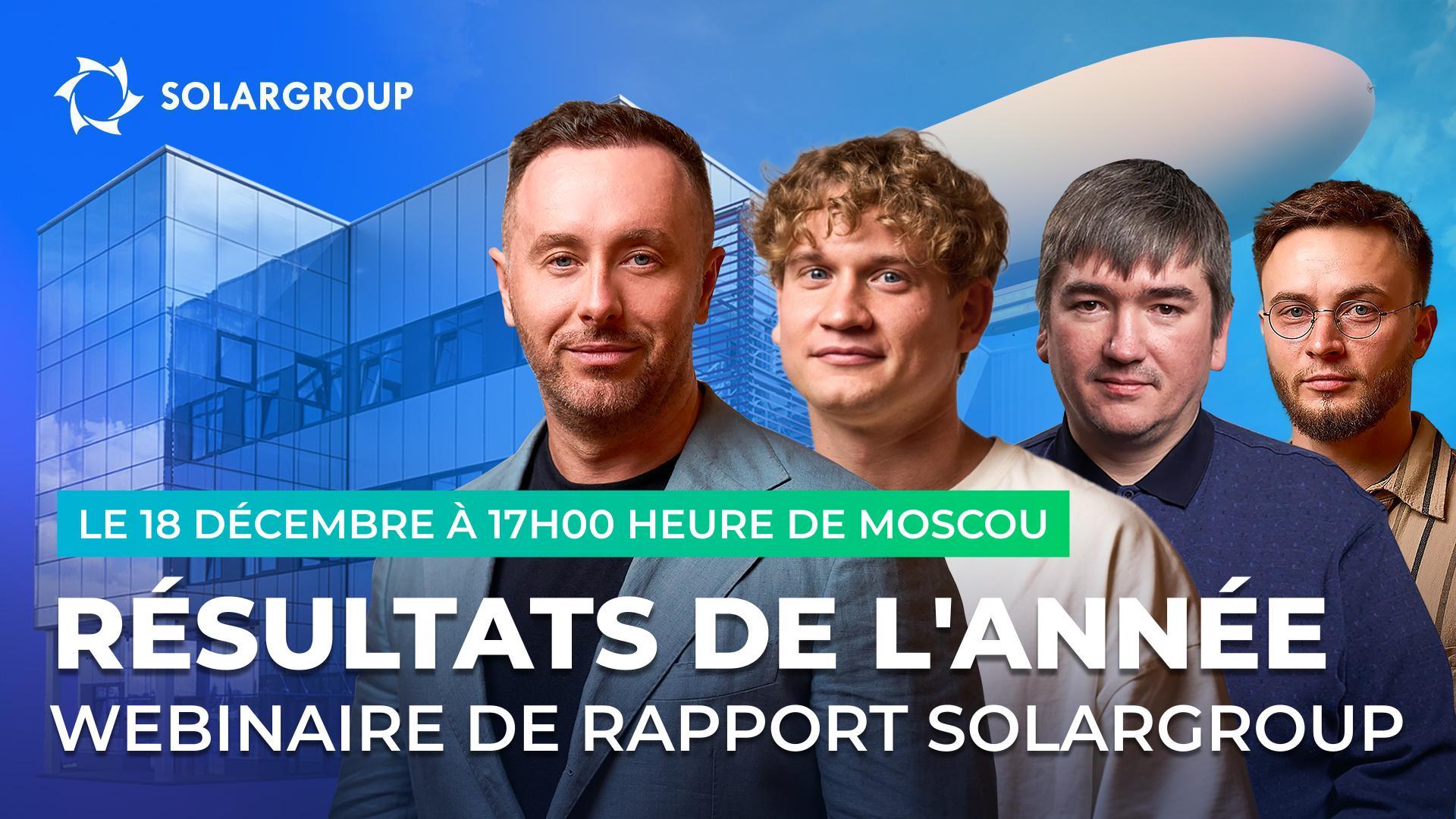 Résultats de l'année dans les projets SOLARGROUP : diffusion en direct avec la participation des premières personnalités de l'entreprise
