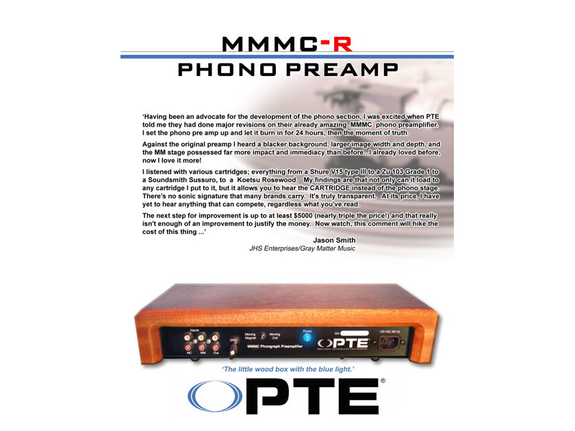 Pte mmmc-r phono preamp high resolution phono preamp