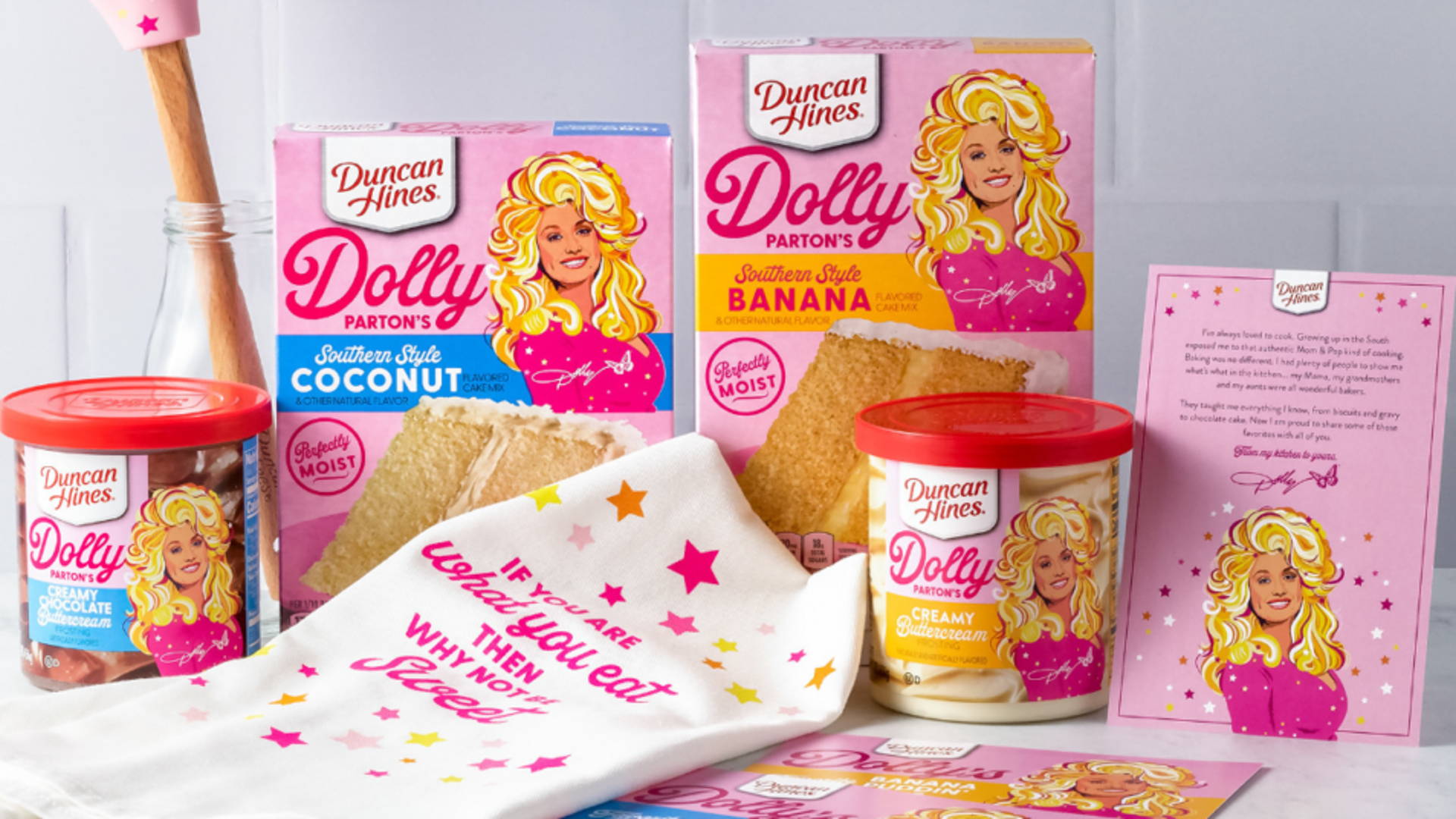 Featured image for Dolly Parton Partners With Duncan Hines, Launches Line Of Southern-Inspired Cake Mixes