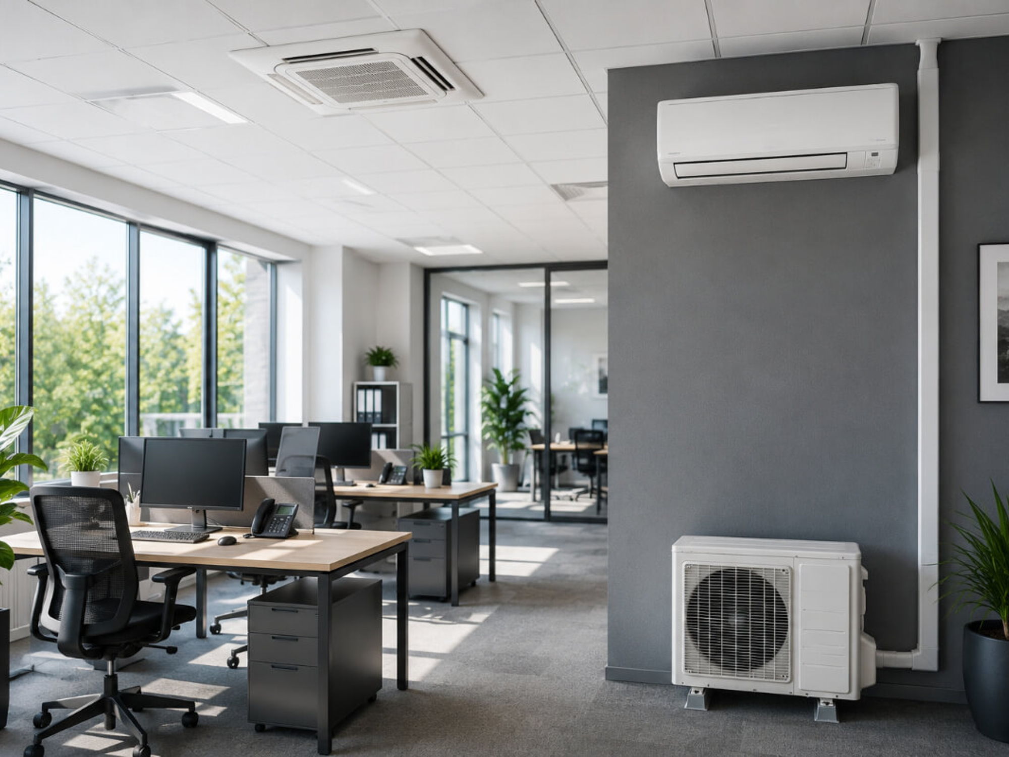 Klimaanlage fürs Büro nachgerüstet - KI-generiert