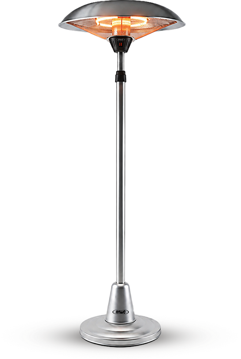 Calefactor de terraza de pie ANWO 2000 W encendido