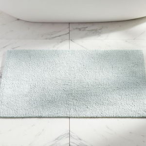 Classic Organic Loop Bath Mat, Porcelain Blue