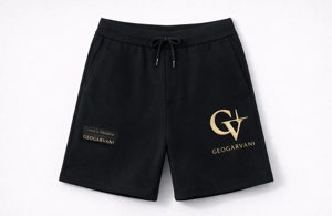 GEO-GOLD CREST SHORTS – BLACK