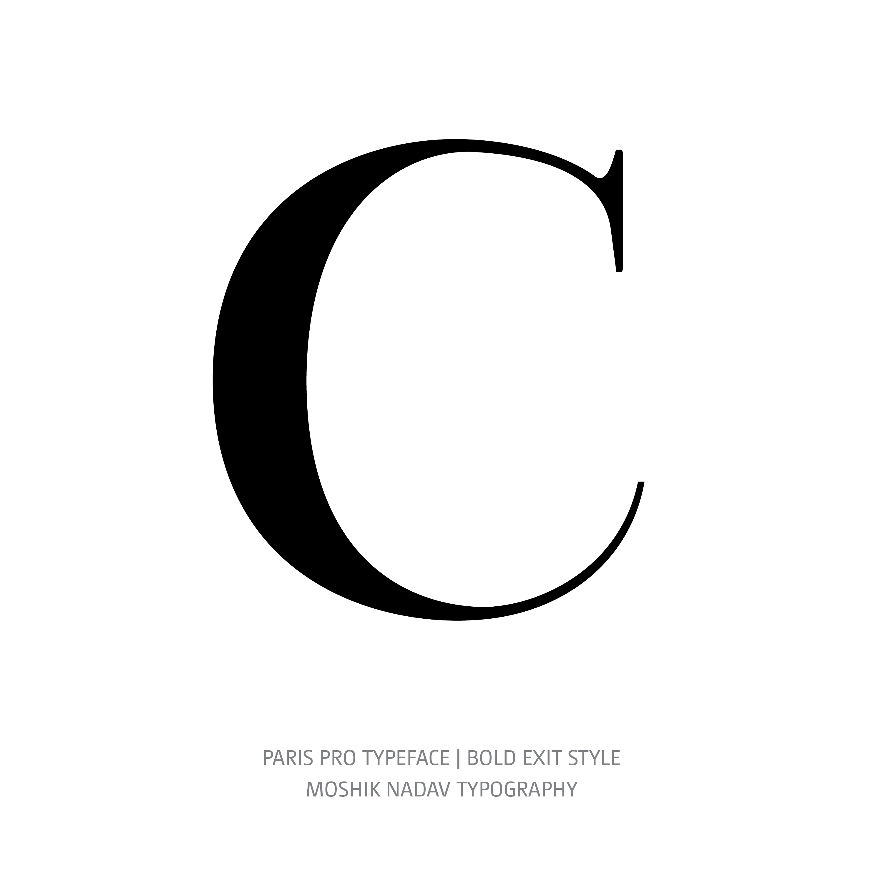 Paris Pro Typeface Bold Exit C