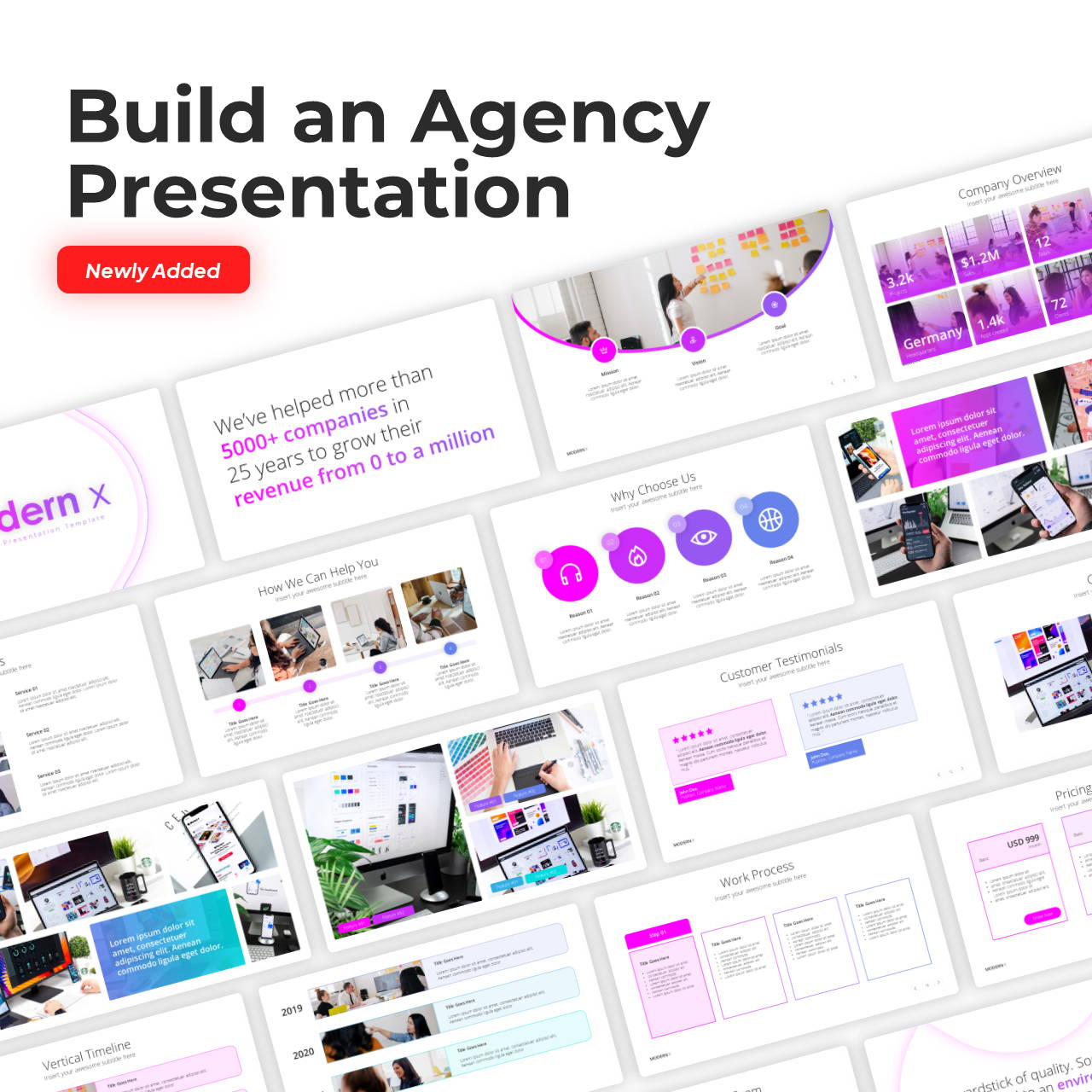 Modern X Agency Presentation Template 