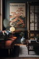 Japanese wall art, inspired london town house using Oriental Japanese Decor and art, Vintage Frog, Surrey Antique Shop