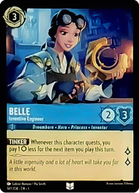 Belle card from Disney's Lorcana: The First Chapter.