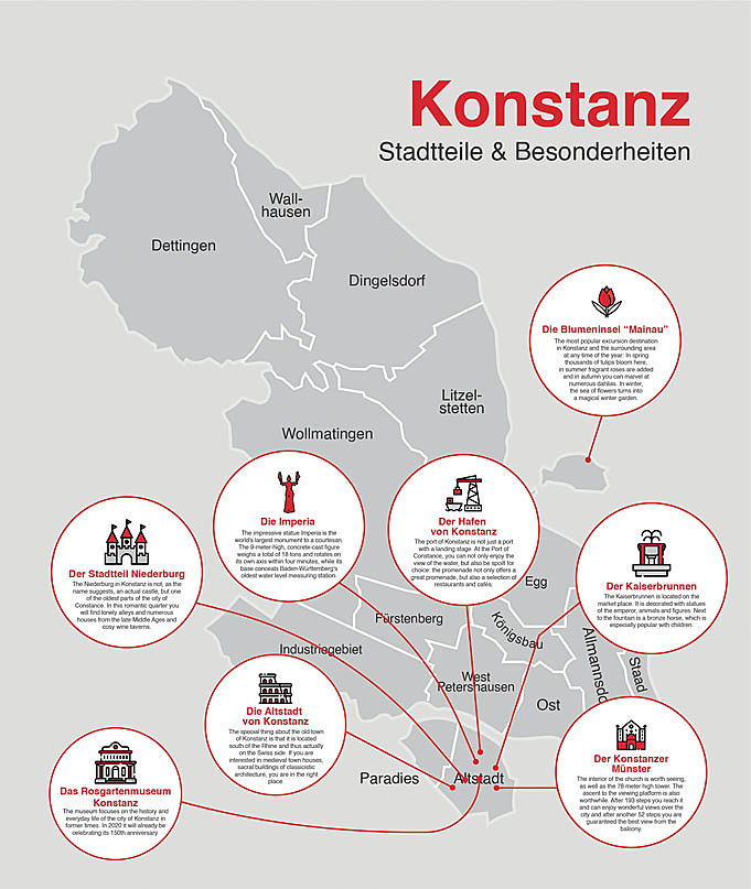  Konstanz
- Die Konstanzer Altstadt ist voller Sehenswürdigkeiten, die sie zu einem sehr lebenswerten Standort für Ihre Eigentumswohnung machen.