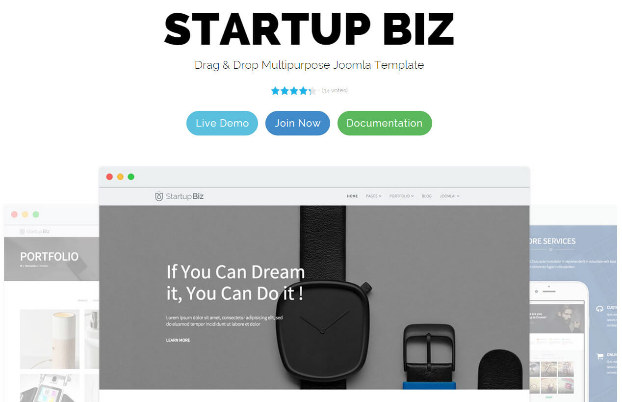 Startup Biz - шаблон для CMS Joomla