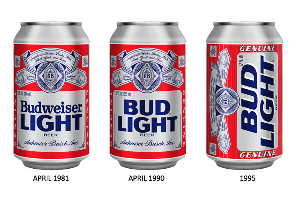 Before & After Bud Light Dieline Design, Branding & Packaging
