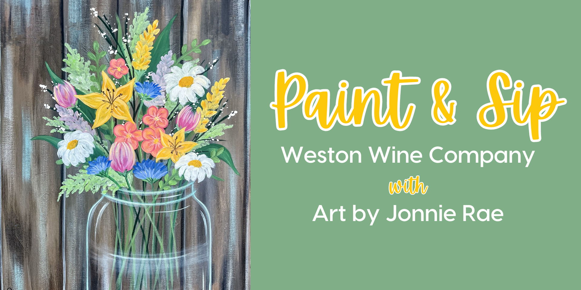 Rustic Bouquet Paint and Sip promotional image