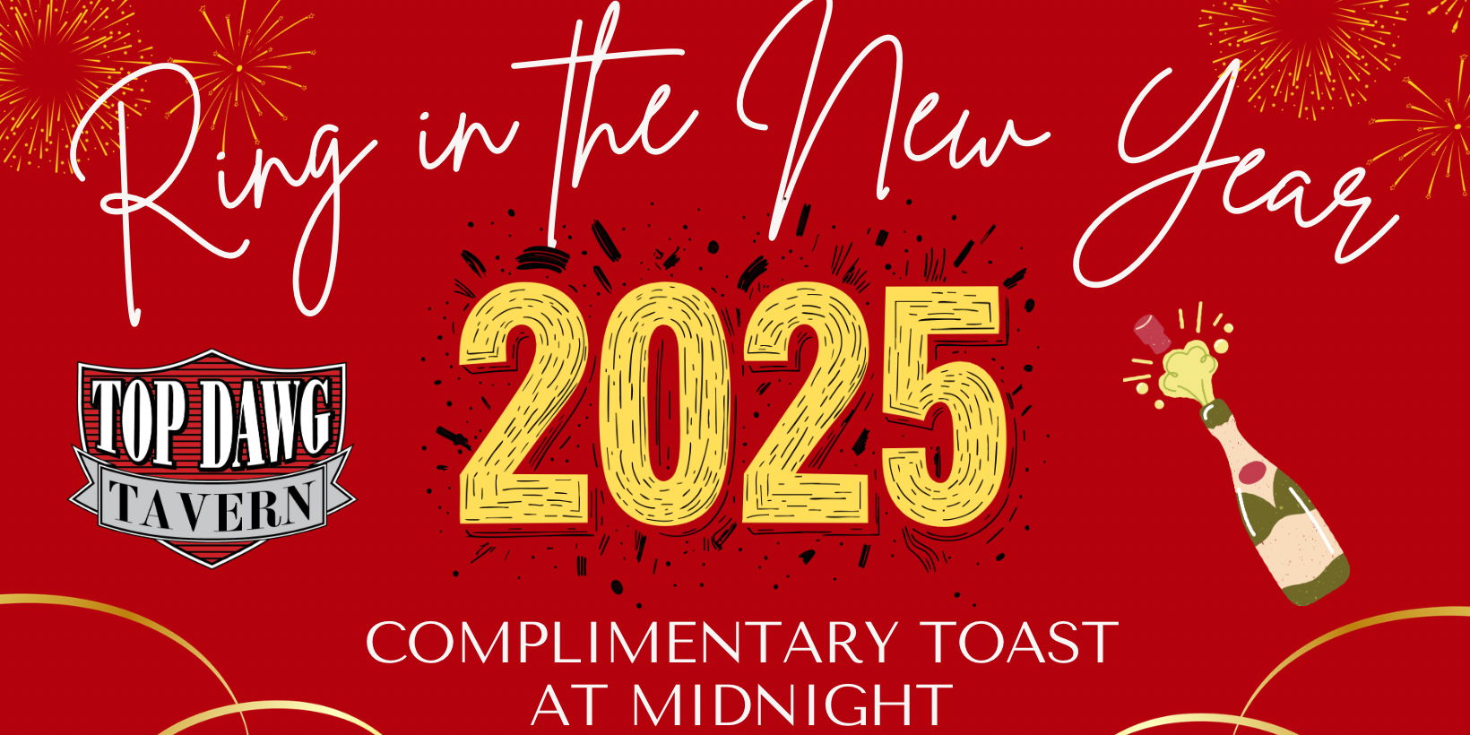 Ring in the New Year at Top Dawg Tavern! promotional image