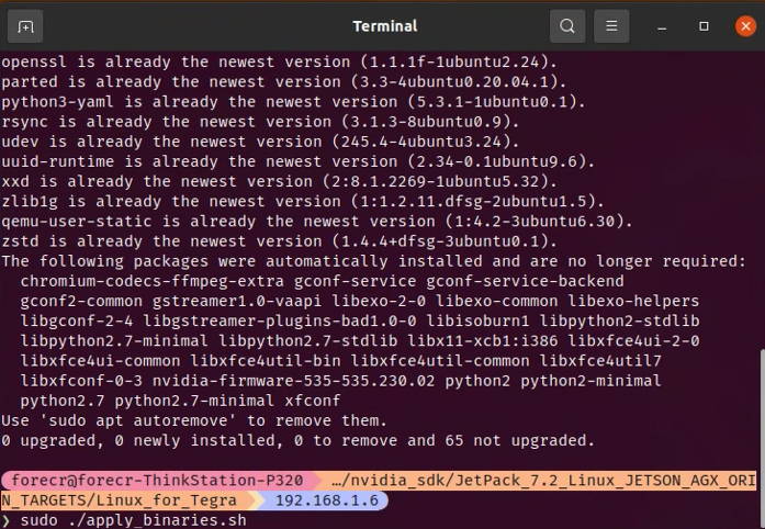 Apply binaries