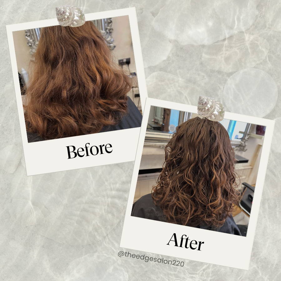 woman with wavy hair