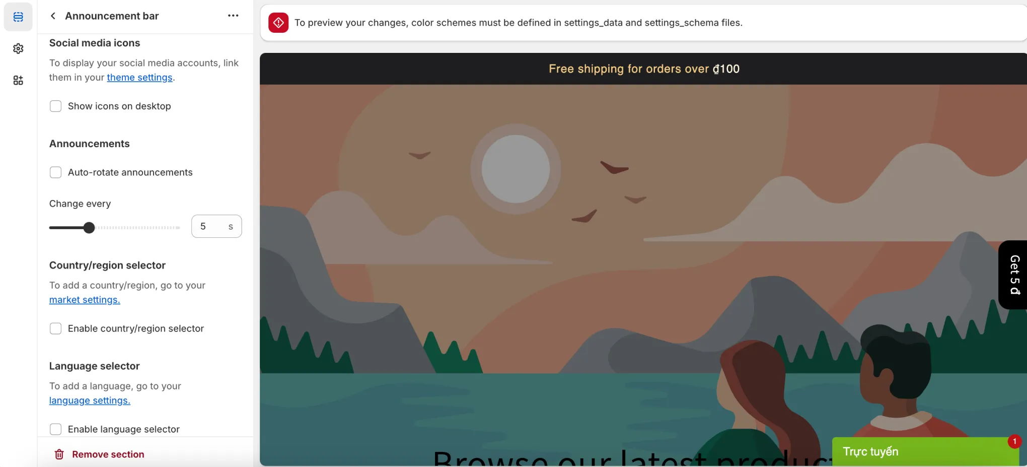 Shopify free shipping bar customization