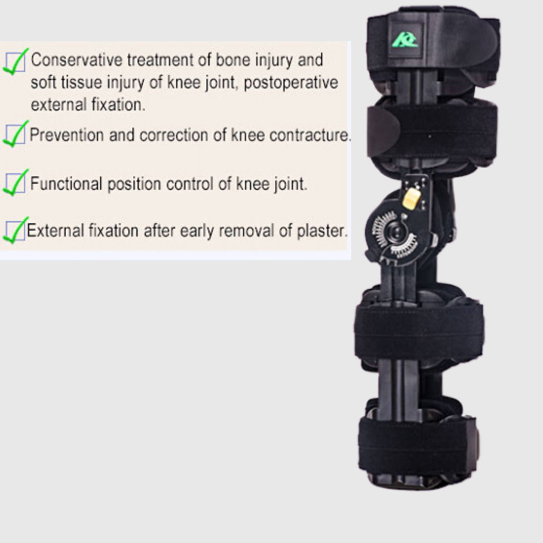 Hinged ROM Hyperextension & Flexion Knee Brace L1833 Comfyorthopedic