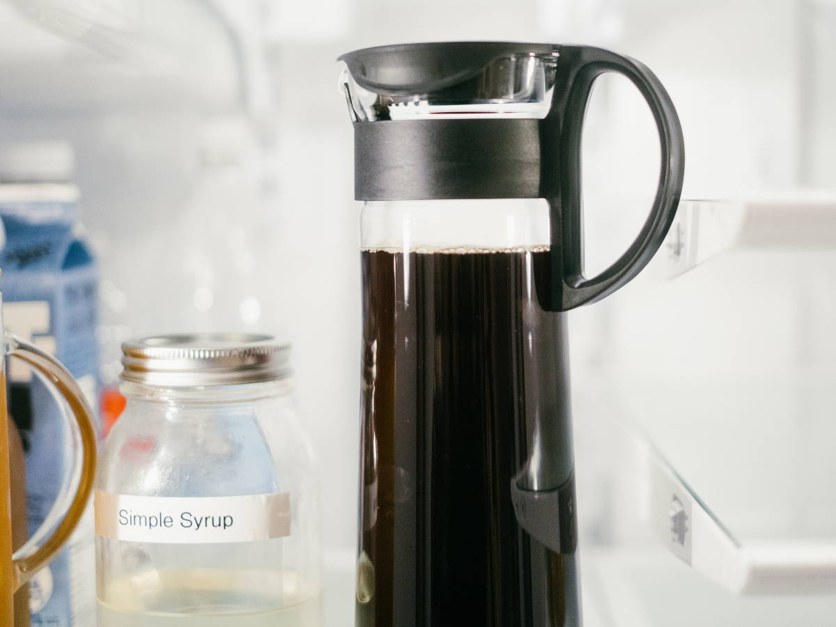 Cold brew karaf in refrigerator.