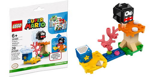 Lego super Mario fuzzy and mushroom platform