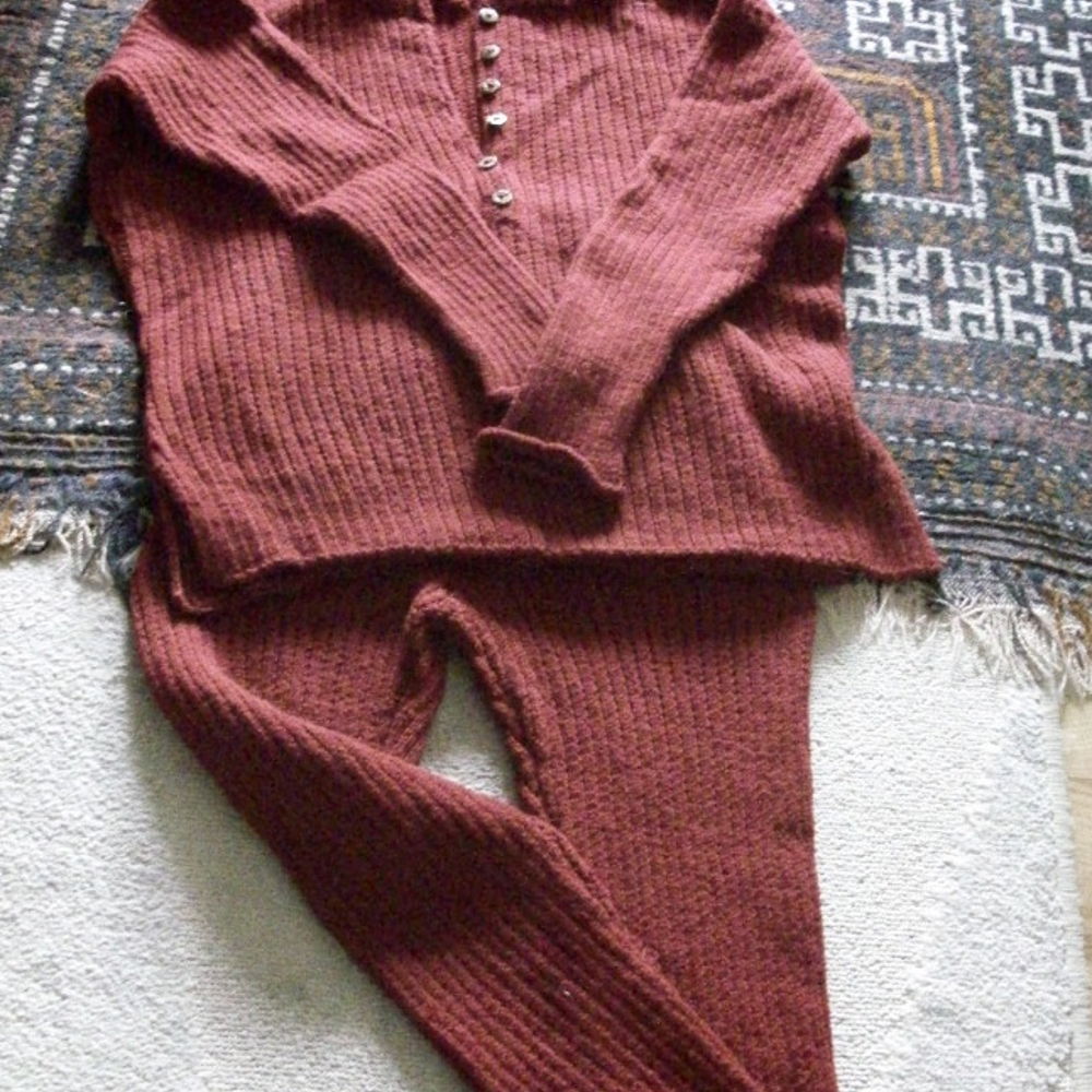 RIESI, woollen set, leggings with pullover, for ladies