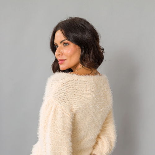 Cream Puff Sleeve Top Knitting Pattern