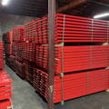 Red and Grey Pallet Rack 4 Levels High