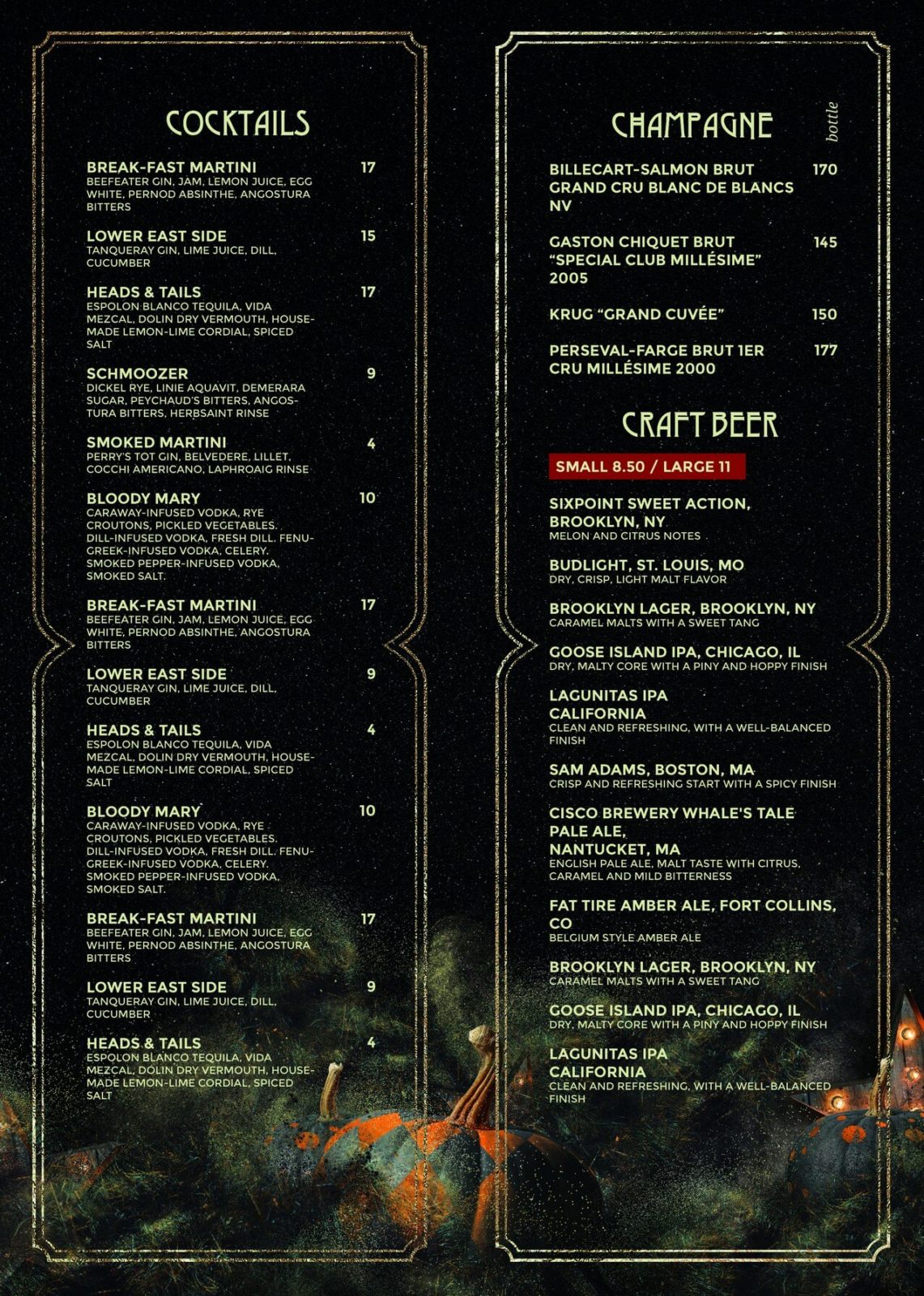 Halloween Menu - меню ресторана в PSD для Хэллоуина