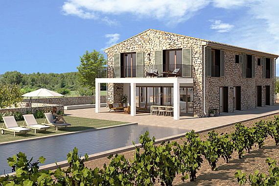  Pollensa
- A vendre grande propriété rurale avec 10 000 m2 de vignoble et des plans pour une maison