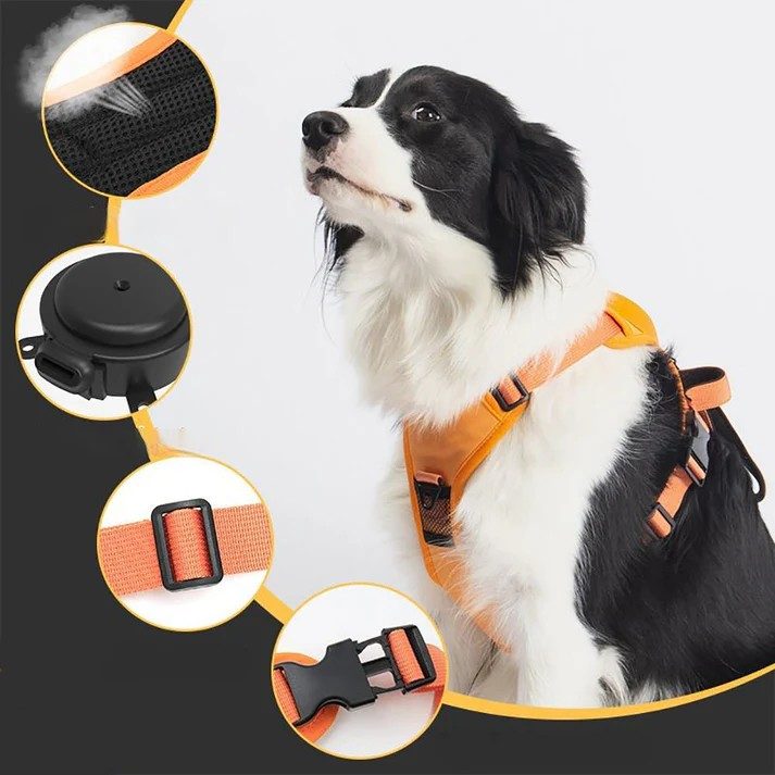 Vibe Geeks Ultimate 2-in-1 Reflective No-Pull Dog Harness with Retractable Leash & Control Handle – Black - Image 7