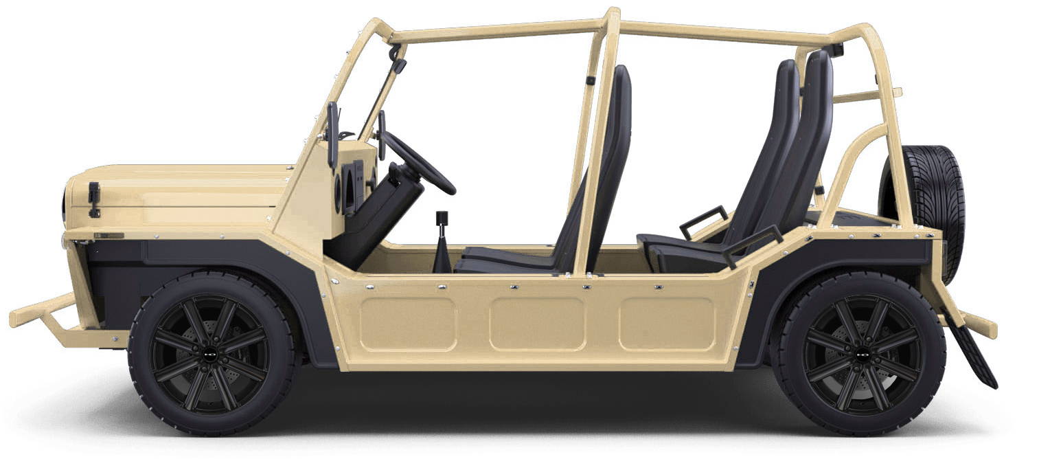 MOKE Electric Vehicles + HD Golf Wheels Freedom Custom Wheel & Tire Packages for Magnolia White 14 inch with Tire