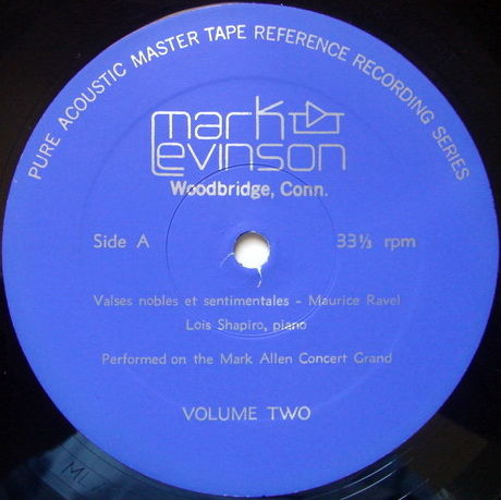 ★Audiophile★ Mark Levinson, - Pure Acoustic Master Tape...