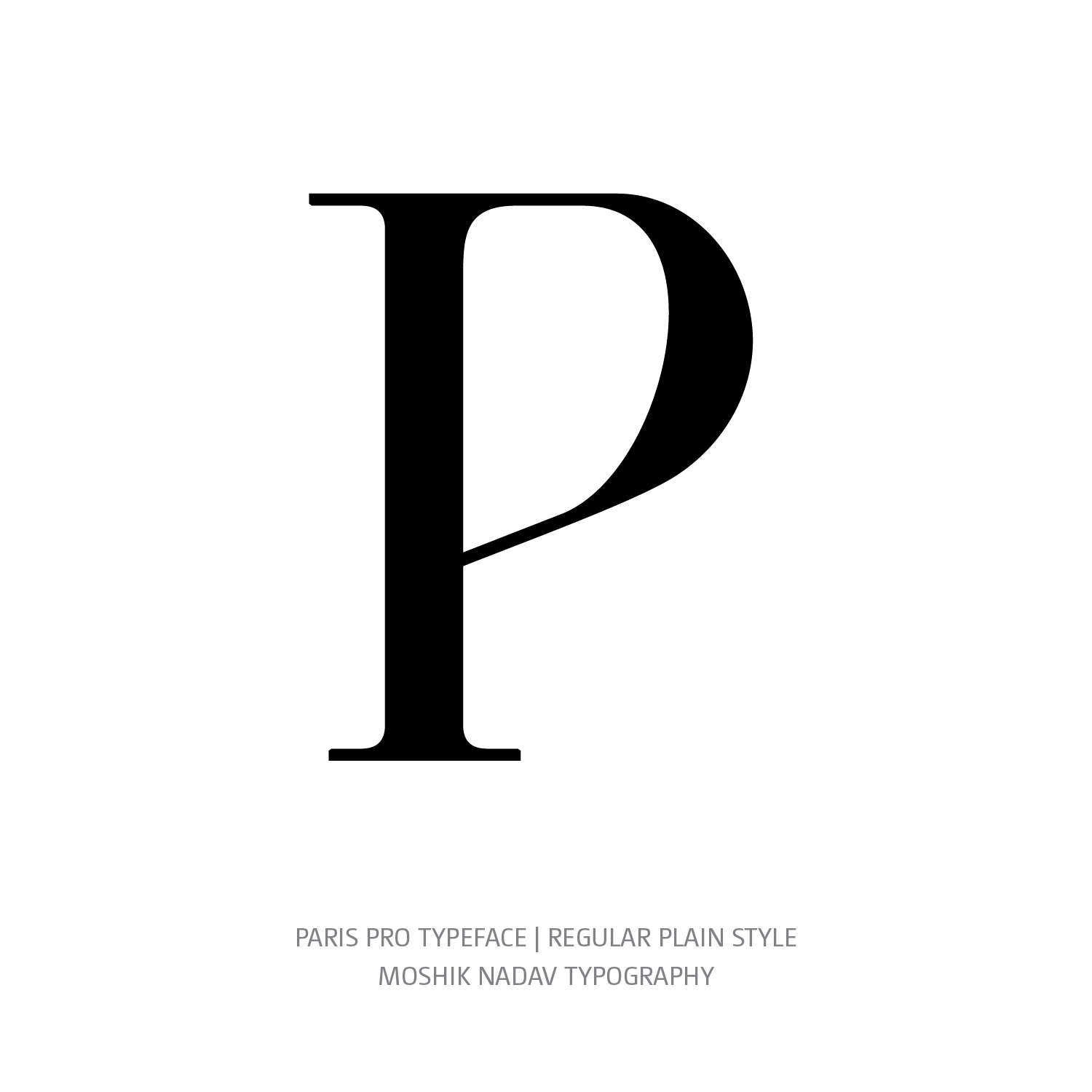 Paris Pro Typeface Regular Plain P