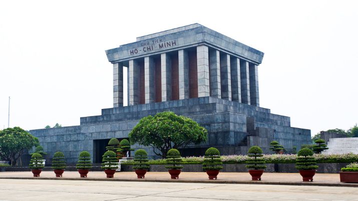 Ho Chi Minh Mausoleum was constructed using materials from all over Vietnam, symbolizing national unity