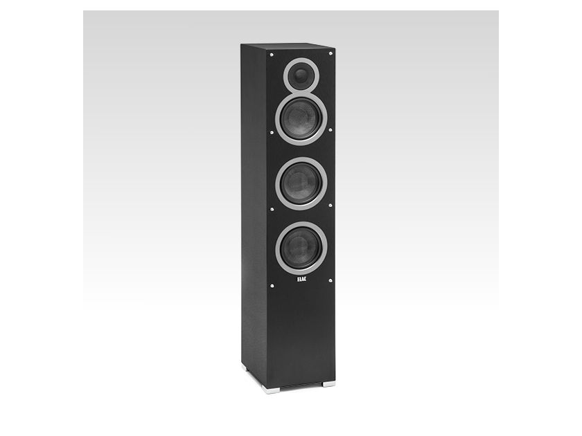 Elac F5 floorstanding speaker designed by Andrew Jones.