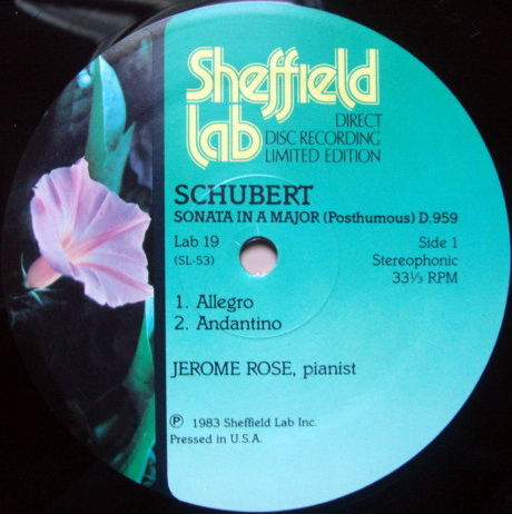 ★Audiophile★ Sheffield Lab / JEROME ROSE, - Schubert Pi...
