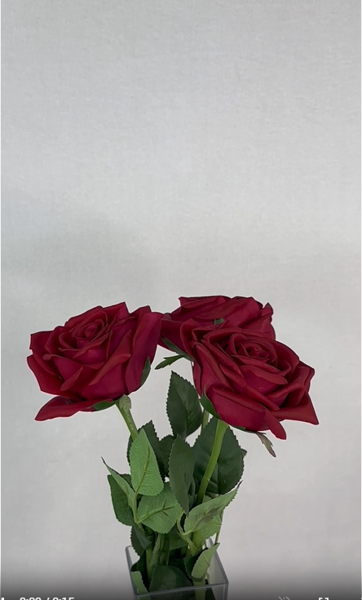 Red Natural Real Touch Rose - Realistic Artificial Flowers - Image 5