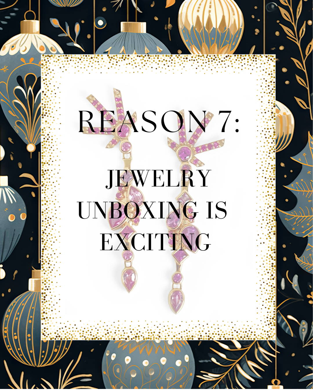 Unboxing jewelry is an exciting experience. 50 shades of pink statemen earrings with endless hues of pink sapphires in 18 karat rose gold. 