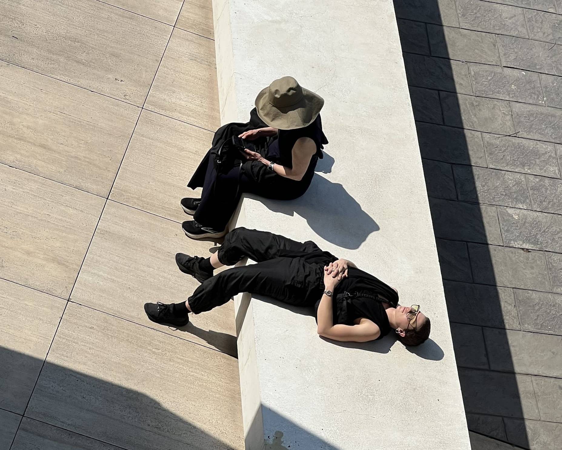 Front facade of Mexico City building with greenery