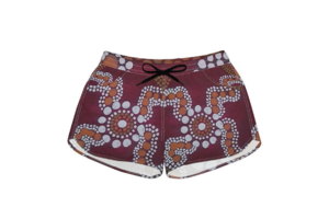 Aboriginal Dot Art Floral Women's Shorts | Boho Tribal Pattern Swim