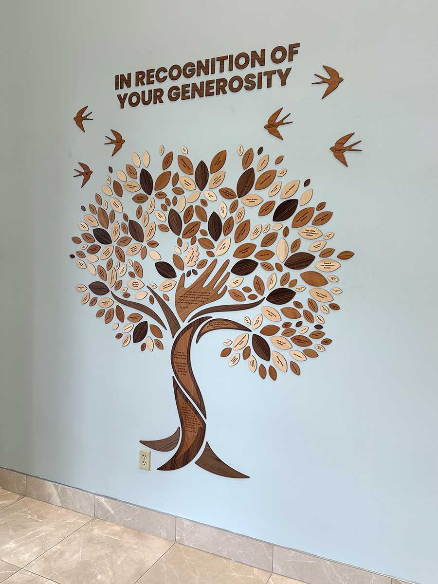 lasercut wooden letters for Gibsons