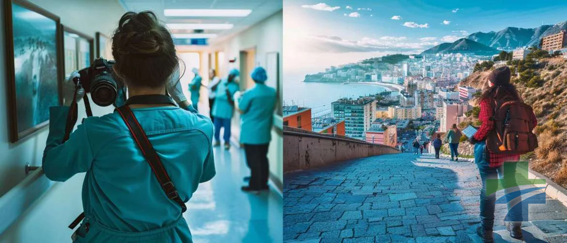Travel nurse balancing professional duties with exploring new cities and cultures.