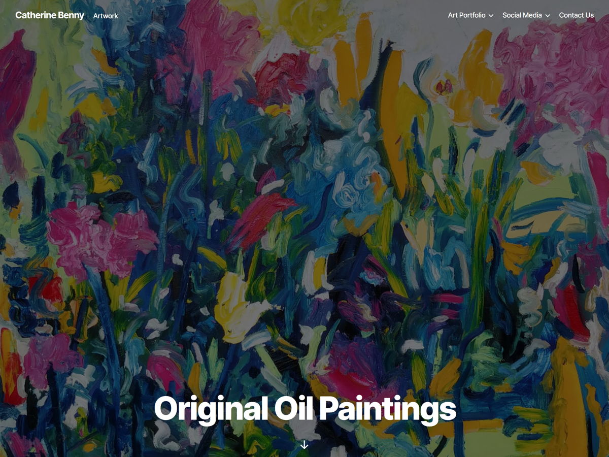 Screenshot of Catherine Benny, from the art portfolios collection.