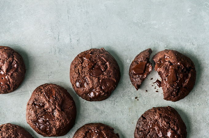 Biscuits aux dattes double chocolat (sans sucre ajouté)