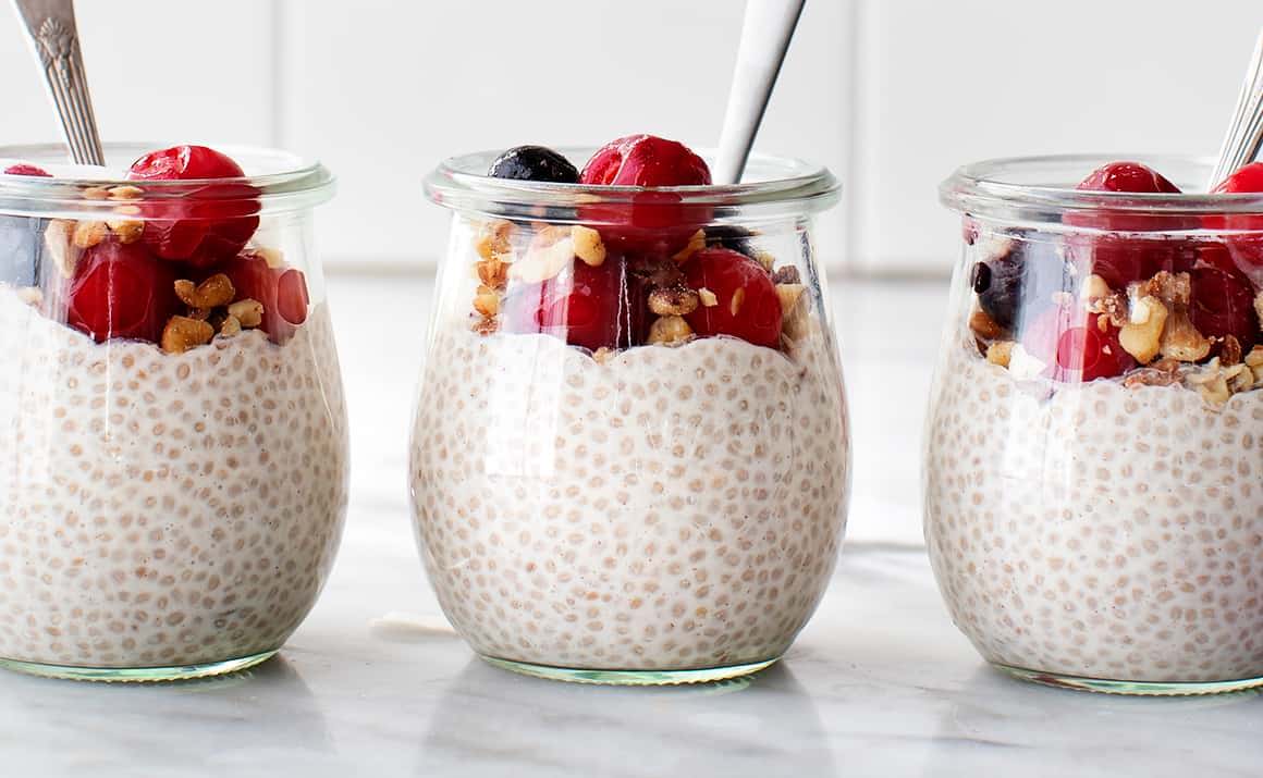 camel milk chia pudding