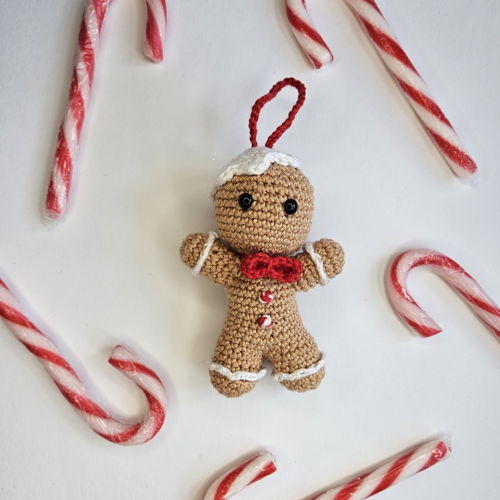 Amigurumi - Peperkoekmannetje Koekie en koekemannetje kerstboomhanger